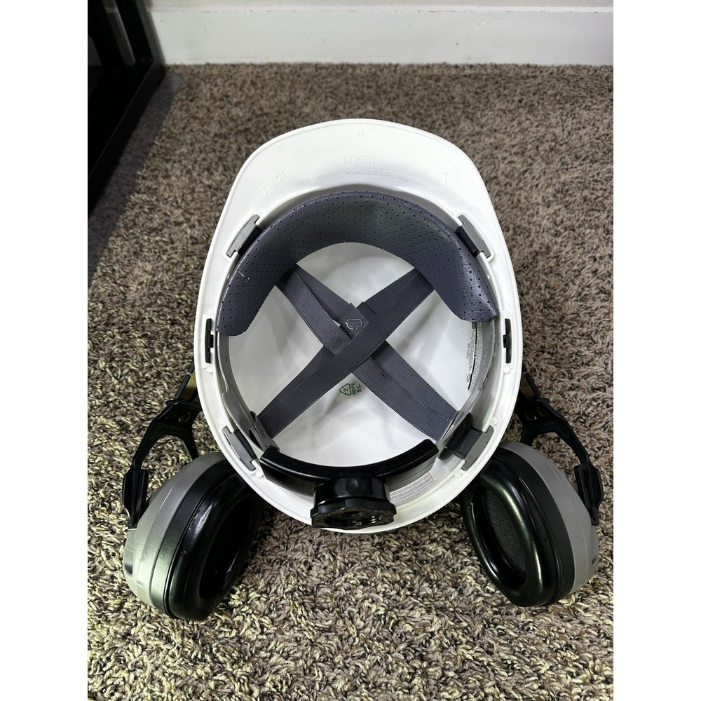 MSA White Protective Hard Hat Helmet Medium Type 1 Class E Construction Mining - Picture 4 of 7